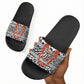 Nigeria Traditional Coral Bead Attire Slide Sandals African Tribal Element Wild Animal Skins