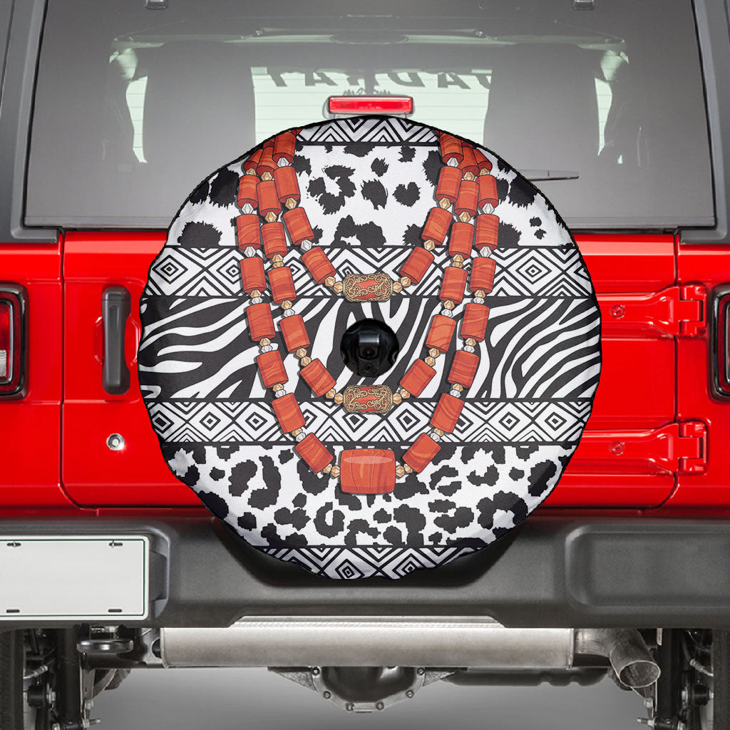 Nigeria Traditional Coral Bead Attire Spare Tire Cover African Tribal Element Wild Animal Skins