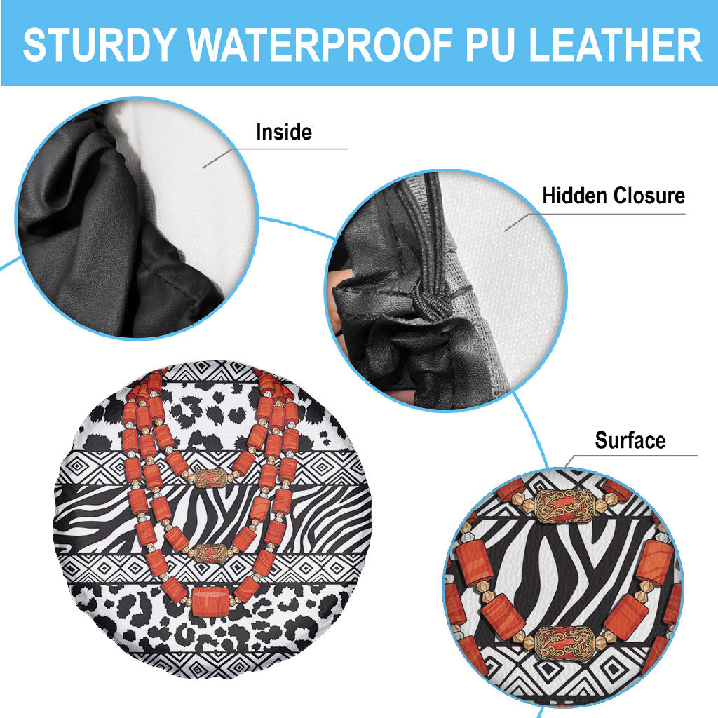 Nigeria Traditional Coral Bead Attire Spare Tire Cover African Tribal Element Wild Animal Skins