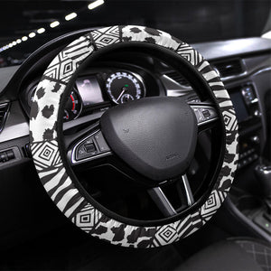 Nigeria Traditional Coral Bead Attire Steering Wheel Cover African Tribal Element Wild Animal Skins