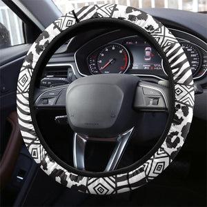 Nigeria Traditional Coral Bead Attire Steering Wheel Cover African Tribal Element Wild Animal Skins