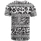 Nigeria Traditional Coral Bead Attire T shirt African Tribal Element Wild Animal Skins