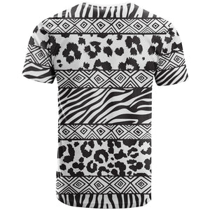 Nigeria Traditional Coral Bead Attire T shirt African Tribal Element Wild Animal Skins