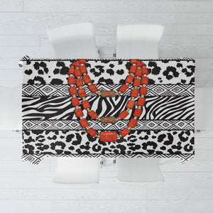 Nigeria Traditional Coral Bead Attire Tablecloth African Tribal Element Wild Animal Skins