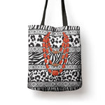 Nigeria Traditional Coral Bead Attire Tote Bag African Tribal Element Wild Animal Skins