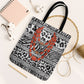 Nigeria Traditional Coral Bead Attire Tote Bag African Tribal Element Wild Animal Skins