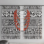 Nigeria Traditional Coral Bead Attire Window Curtain African Tribal Element Wild Animal Skins