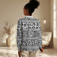 Nigeria Traditional Coral Bead Attire Women Casual Shirt African Tribal Element Wild Animal Skins