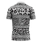 Nigeria Traditional Coral Bead Attire Zipper Polo Shirt African Tribal Element Wild Animal Skins