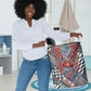 Nigeria Traditional Coral Bead Attire Laundry Basket Tribal African Style