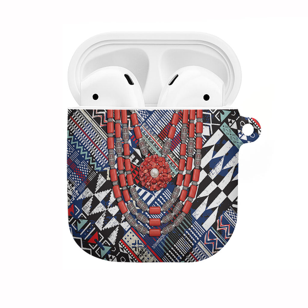 Nigeria Traditional Coral Bead Attire AirPods Case Tribal African Style