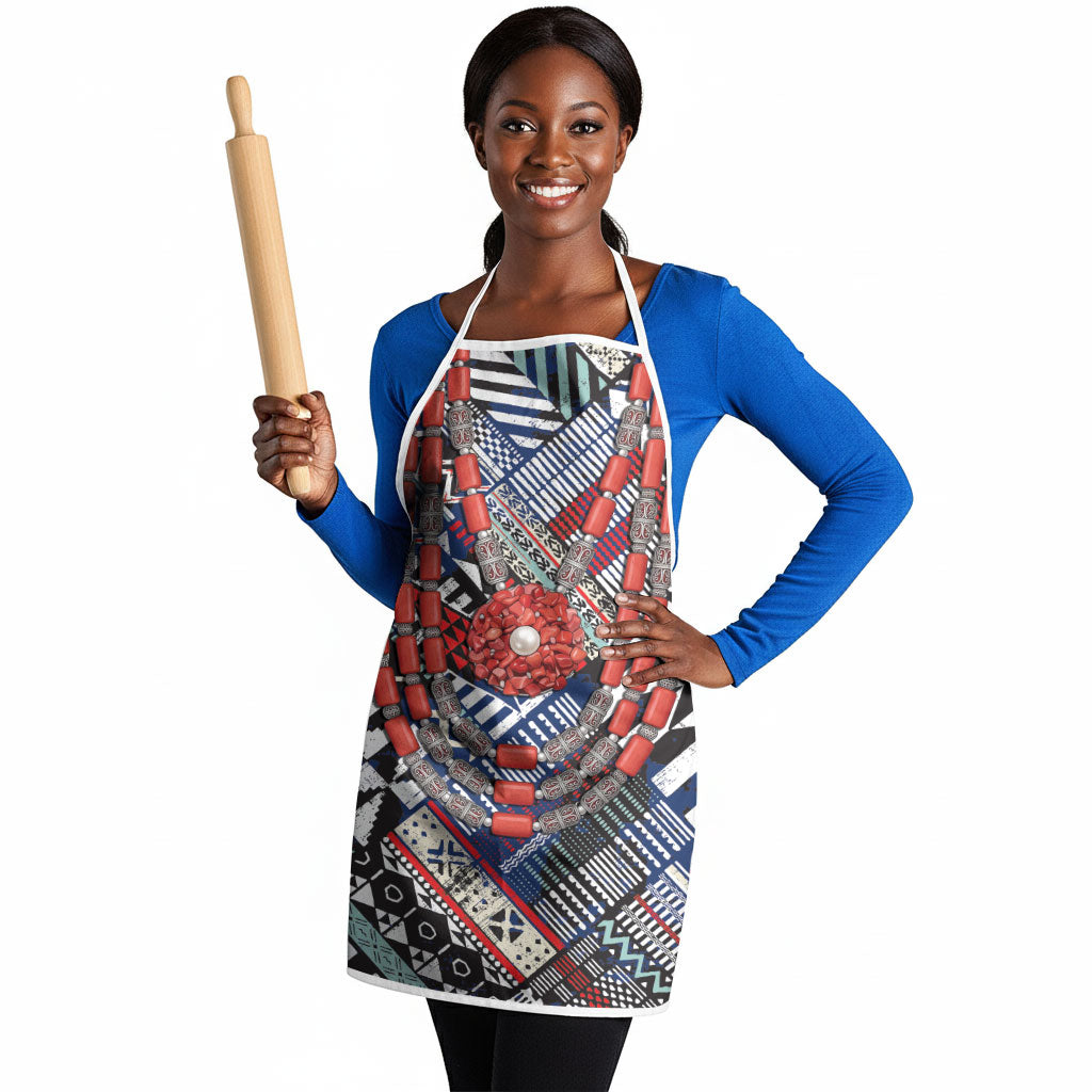 Nigeria Traditional Coral Bead Attire Apron Tribal African Style