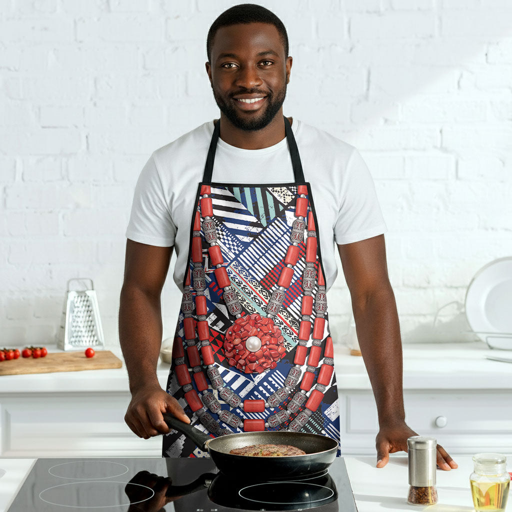 Nigeria Traditional Coral Bead Attire Apron Tribal African Style