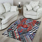 Nigeria Traditional Coral Bead Attire Area Rug Tribal African Style