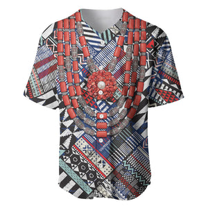 Nigeria Traditional Coral Bead Attire Baseball Jersey Tribal African Style