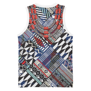 Nigeria Traditional Coral Bead Attire Basketball Jersey Tribal African Style