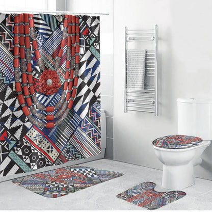 Nigeria Traditional Coral Bead Attire Bathroom Set Tribal African Style
