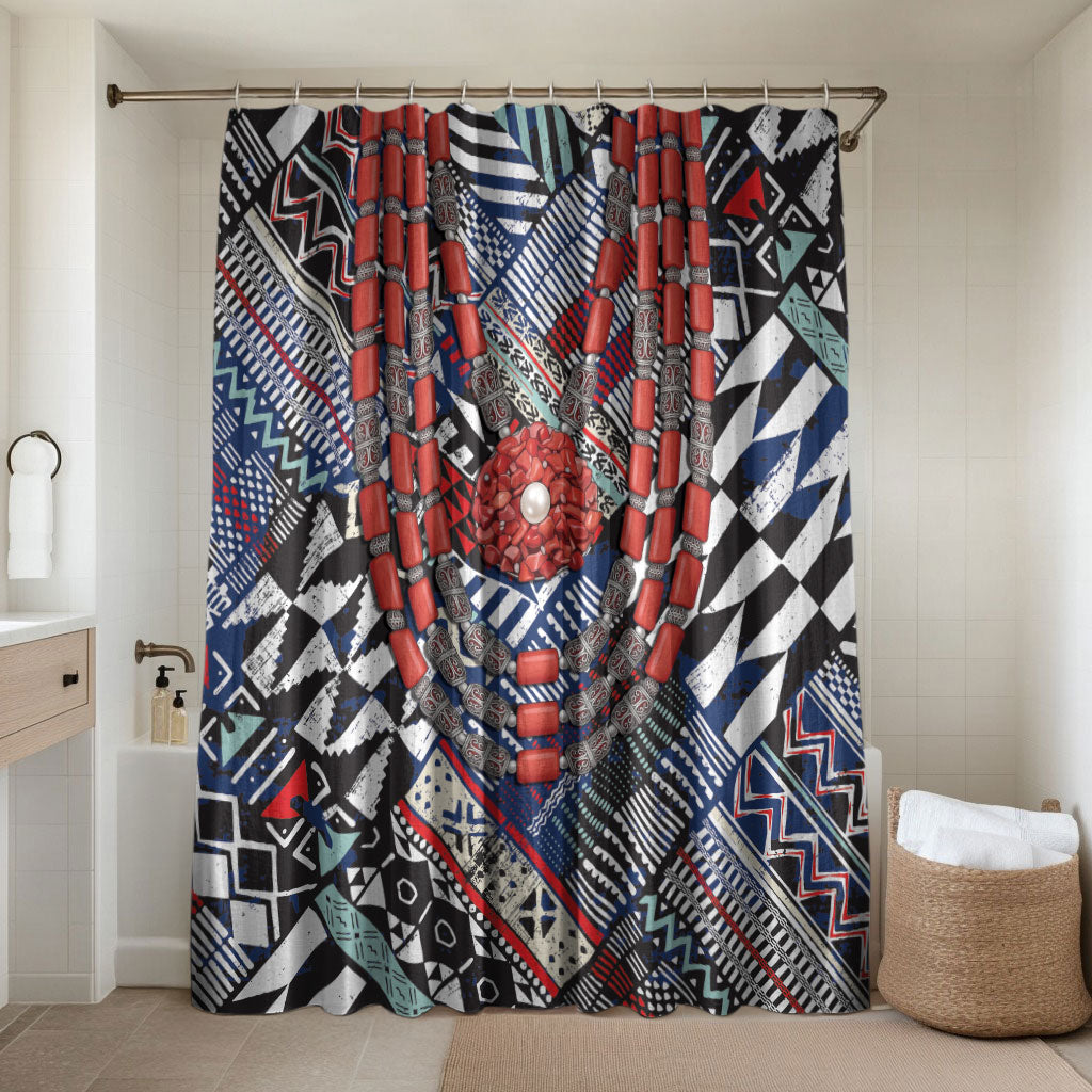 Nigeria Traditional Coral Bead Attire Bathroom Set Tribal African Style