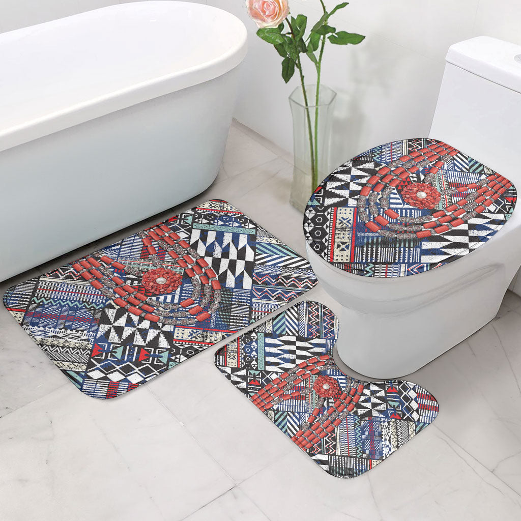 Nigeria Traditional Coral Bead Attire Bathroom Set Tribal African Style