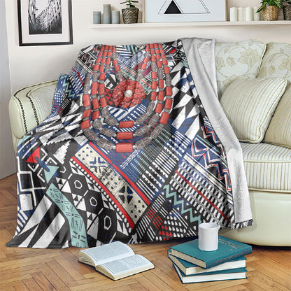 Nigeria Traditional Coral Bead Attire Blanket Tribal African Style