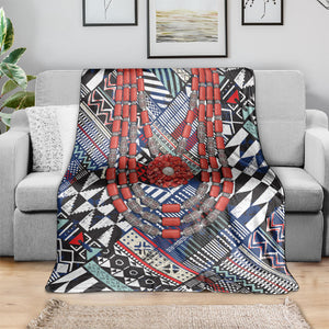 Nigeria Traditional Coral Bead Attire Blanket Tribal African Style