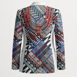 Nigeria Traditional Coral Bead Attire Blazer Tribal African Style