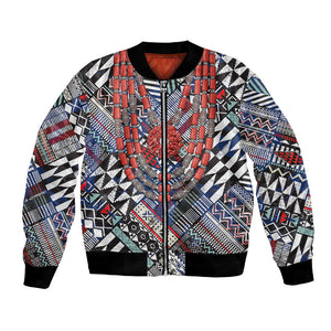 Nigeria Traditional Coral Bead Attire Bomber Jacket Tribal African Style