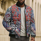 Nigeria Traditional Coral Bead Attire Bomber Puffer Jacket Tribal African Style