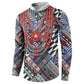 Nigeria Traditional Coral Bead Attire Button Sweatshirt Tribal African Style