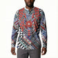 Nigeria Traditional Coral Bead Attire Button Sweatshirt Tribal African Style