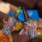 Nigeria Traditional Coral Bead Attire 4 in 1 Can Cooler Tumbler Tribal African Style