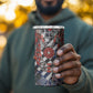 Nigeria Traditional Coral Bead Attire 4 in 1 Can Cooler Tumbler Tribal African Style