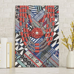 Nigeria Traditional Coral Bead Attire Canvas Wall Art Tribal African Style