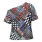 Nigeria Traditional Coral Bead Attire Cross Shoulder Shirt Tribal African Style