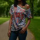 Nigeria Traditional Coral Bead Attire Cross Shoulder Shirt Tribal African Style
