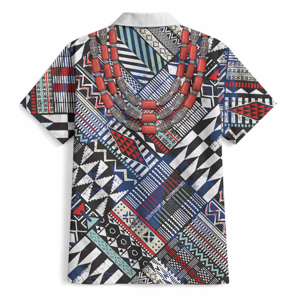 Nigeria Traditional Coral Bead Attire Hawaiian Shirt Tribal African Style