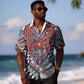 Nigeria Traditional Coral Bead Attire Hawaiian Shirt Tribal African Style