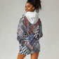 Nigeria Traditional Coral Bead Attire Hoodie Dress Tribal African Style