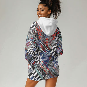 Nigeria Traditional Coral Bead Attire Hoodie Dress Tribal African Style