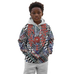 Nigeria Traditional Coral Bead Attire Kid Hoodie Tribal African Style