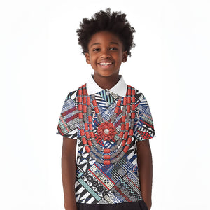 Nigeria Traditional Coral Bead Attire Kid Polo Shirt Tribal African Style