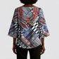 Nigeria Traditional Coral Bead Attire Kimono Sleeve Blouse Tribal African Style
