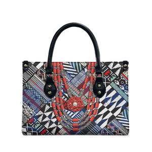 Nigeria Traditional Coral Bead Attire Leather Bag Tribal African Style