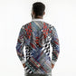 Nigeria Traditional Coral Bead Attire Long Sleeve Polo Shirt Tribal African Style