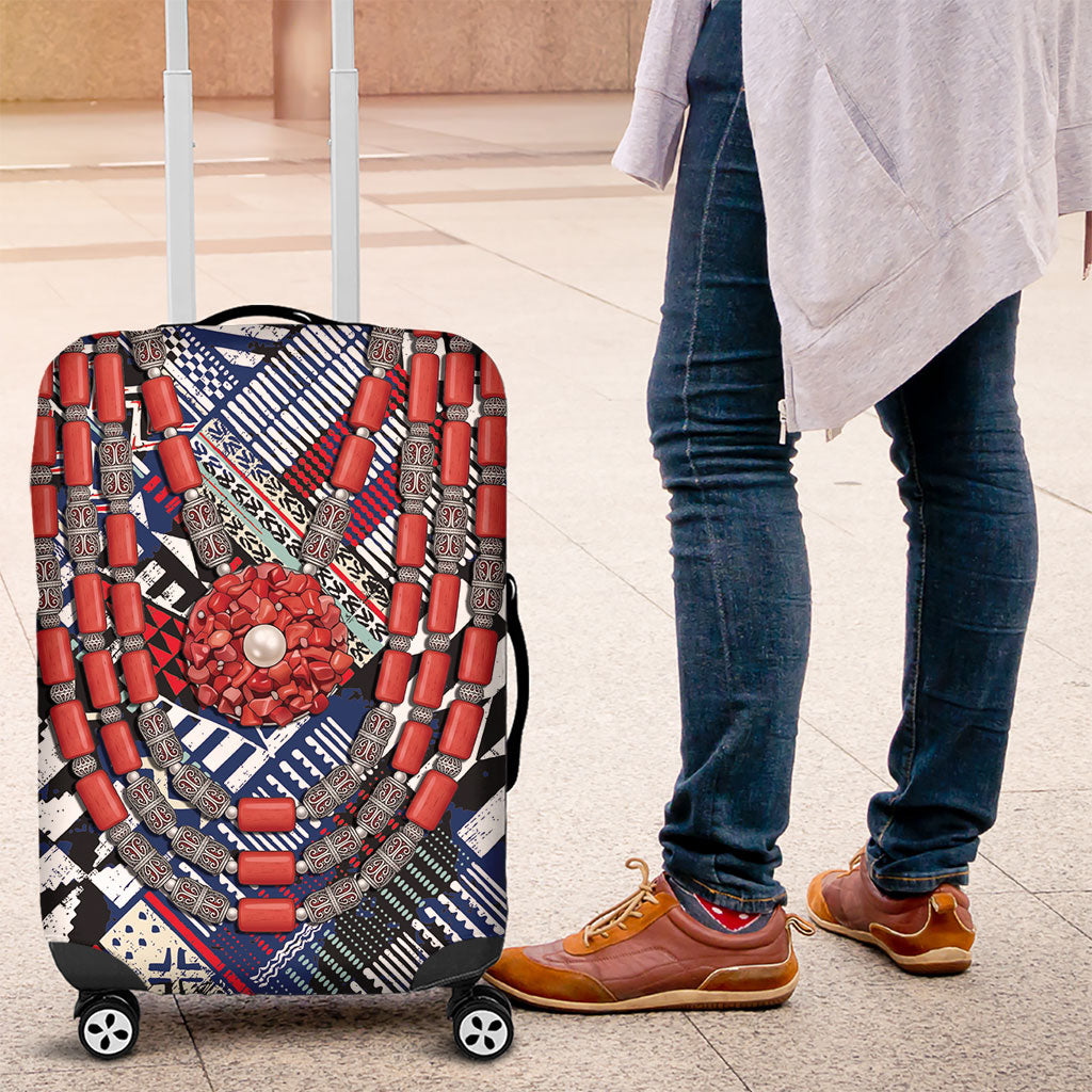 Nigeria Traditional Coral Bead Attire Luggage Cover Tribal African Style