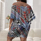 Nigeria Traditional Coral Bead Attire Off Shoulder Short Dress Tribal African Style