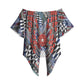 Nigeria Traditional Coral Bead Attire Off Shoulder Wrap Waist Top Tribal African Style
