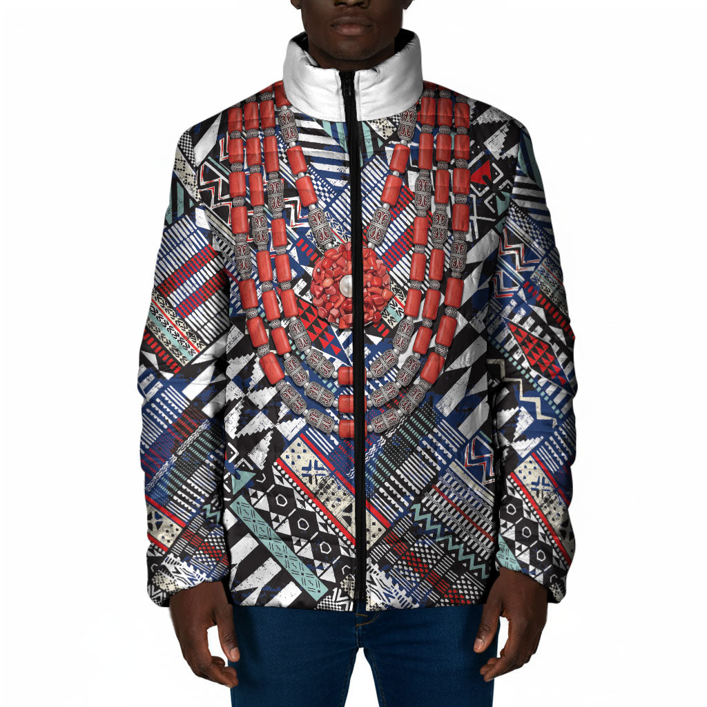 Nigeria Traditional Coral Bead Attire Padded Jacket Tribal African Style