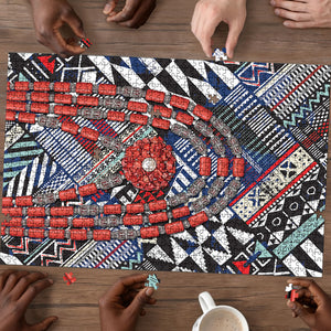 Nigeria Traditional Coral Bead Attire Puzzle Tribal African Style