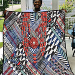 Nigeria Traditional Coral Bead Attire Quilt Tribal African Style